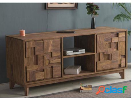 Mueble de TV VENTE UNIQUE (Beis - Madera - 60 x 145 x 45 cm)