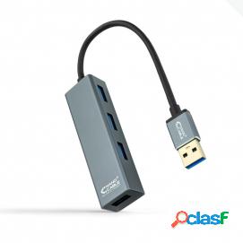 Nanocable Usb 3.0 4xusb3.0 Usb-a/m-usb 3.0/h Gris 10