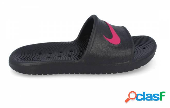 Nike - Chancla Cadete Mujer Kawa Shower Negro Fucsia GS/PS