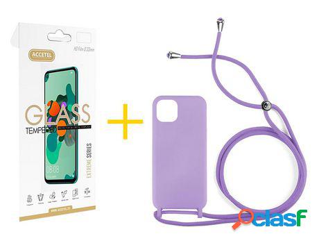 Pack 1 x Protector de Vidrio Templado 2.5D + Funda ACCETEL