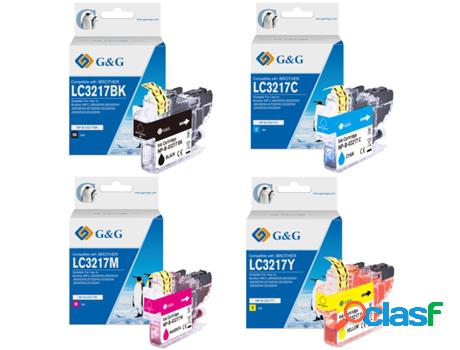 Pack 4 Cartuchos de Tinta G&G Lc3217 (Multicolor)