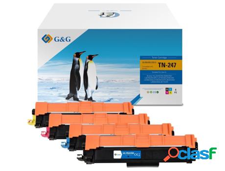 Pack 4 Cartuchos de Tinta G&G Tn247 (Multicolor)