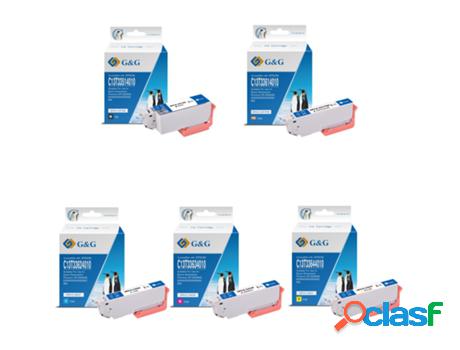 Pack 5 Cartuchos de Tinta G&G T3351(234) (Multicolor)