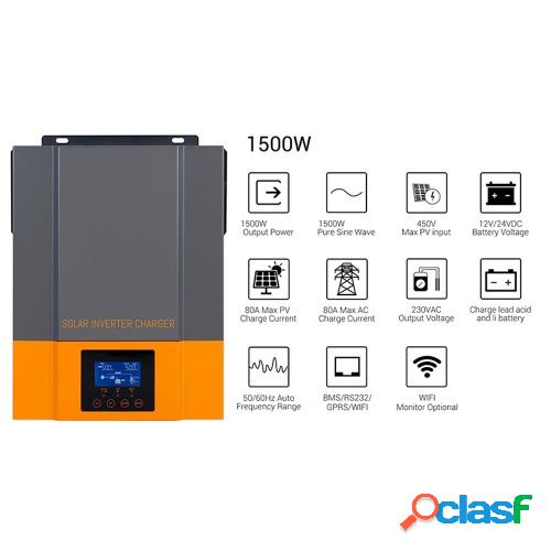 Pantalla LCD 1500W BNK DC12V a AC220V voltaje de salida