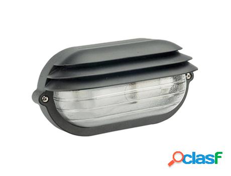 Plafón palpebra ip54 oval negro