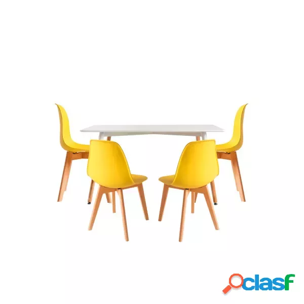 RegalosMiguel - Conjunto Mesa Tower Rectangular 120 x 80 cm