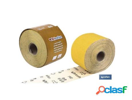 Rollo lija de papel 100 x 25 m. g.80