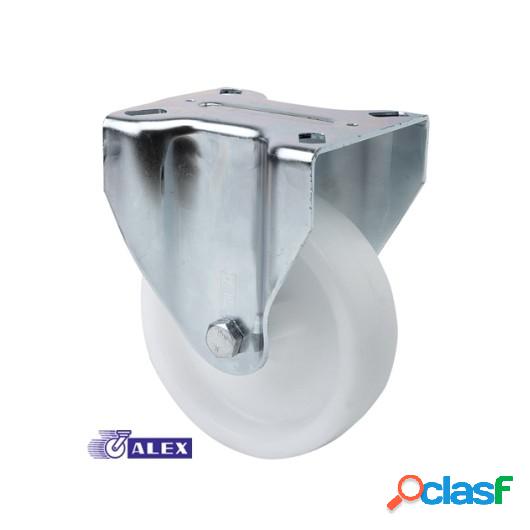 Rueda Fija 100Mm 2-0238 Pl.107X086 200Kg.Liso Pol Bl Zv Ut A