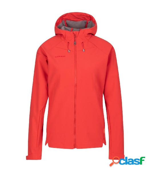 SOFT SHELL MAMMUT CON CAPUCHA SAPUEN SO MUJER ROJO S
