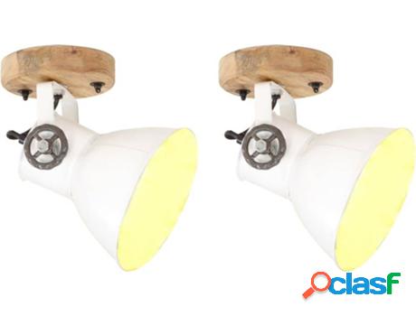Set 2 Lámparas de Pared VIDAXL Hierro (25W - E27 - 20 x 25
