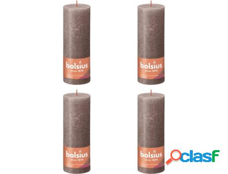 Set 6 Velas BOLSIUS Shine Taupé (Gris - Duración: 85h)