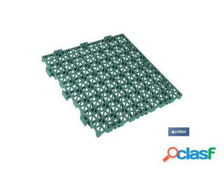 Set de 4 uds. loseta alveolada gris oscuro de pvc 33 x 33 x