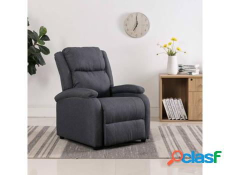 Silla Reclinable VIDAXL TV 248695 Tela Gris