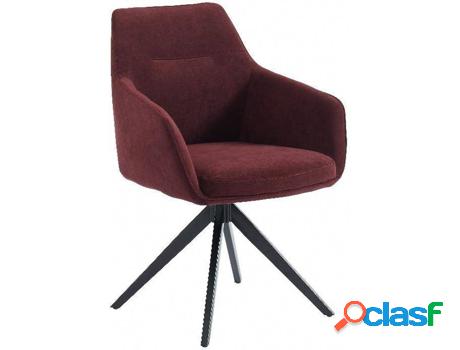 Silla VENTE UNIQUE Muse (Rojo - Tejido - 83x59x60 cm)