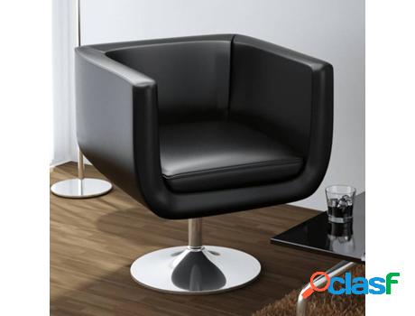 Silla de Bar VIDAXL 240041 Cuero Artificial Negro