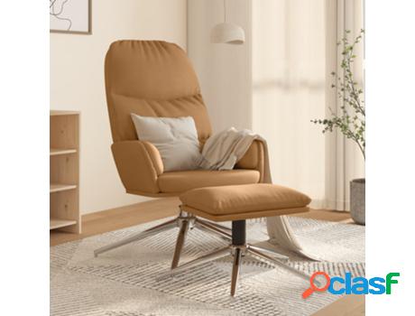 Silla de Descanso VIDAXL (Cuero Artificial - Gris - 70 x 77