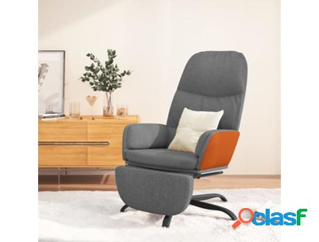 Silla de Descanso VIDAXL (Tela - Gris - 70 x 77 x 98 cm)