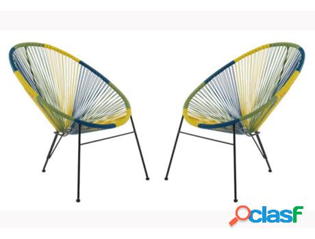 Silla de Jardín VENTA-UNICA Alios (Azul - Resina - 74x88x81