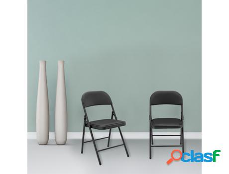 Silla de Oficina PRO.TEC Metal (Negro - 46 x 80 x 50 cm)