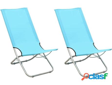 Silla de Playa VIDAXL Plegable 310380 (48x82x84 cm - Tela)