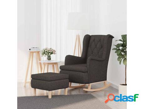 Silln Mecedor VIDAXL (Tela - Gris - 65 x 91 x 100 cm)