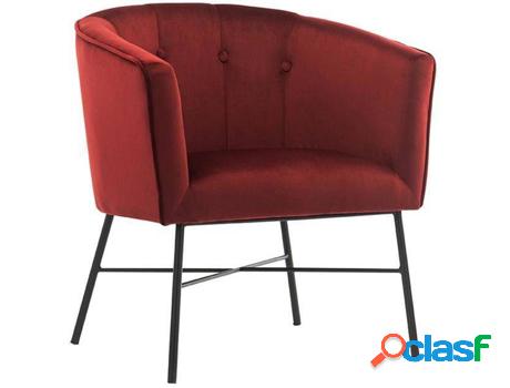 Sillón VENTE UNIQUE Fakart (Rojo - Tejido - 74x70x62 cm)