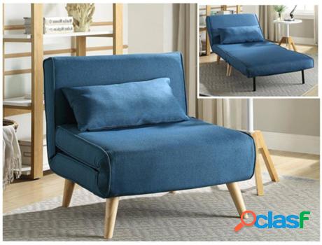 Sillón VENTE UNIQUE Posio (Azul - Tejido - 75x74x78 cm)