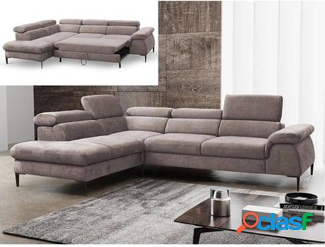 Sofá Cama PASCAL MORABITO Sepina (94 x 280 x 214 cm - Gris)