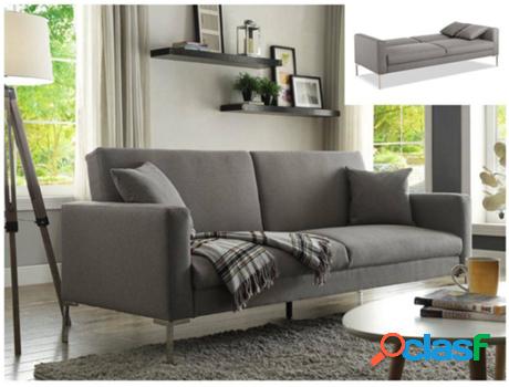 Sofá Cama VENTE UNIQUE Munio (Gris - Tejido - 83x203x83 cm)