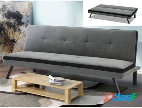 Sofá Cama VENTE UNIQUE Skala (76 x 178 x 86 cm - Gris)