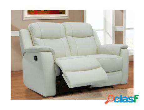 Sofá Relax VENTE-UNIQUE Evasion (Blanco - Piel)