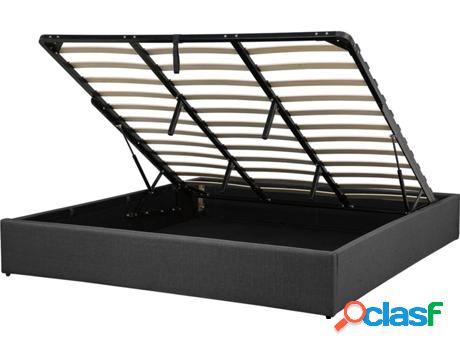 Somieres Tapizado Dinan con Almacenamiento (Gris -