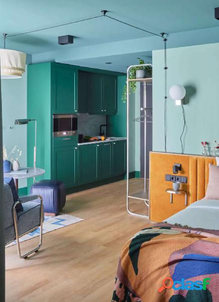 Suite abierta con un dormitorio y balc\xc3\xb3n directamente
