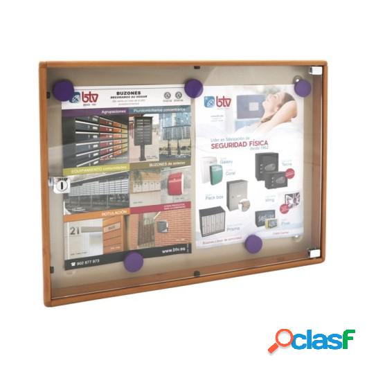 Tablon Anuncios 350X460X36,5Mm Btv Aluminio Madera Cl