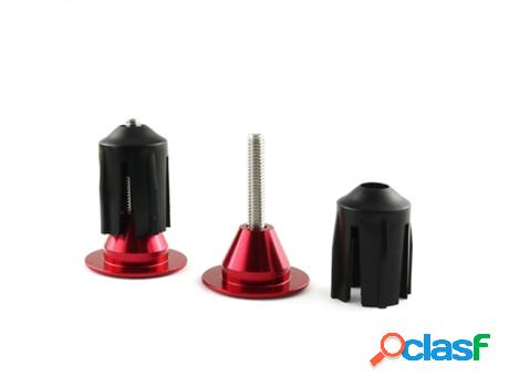 Tapones Finales De Manillar Para Ciclo 1 Par Rojo