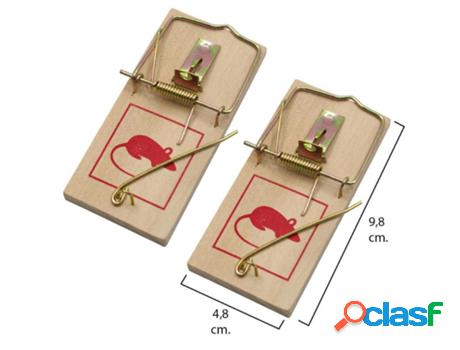 Trampas ratones madera 9.8 x 4.8 cm. (2 unidades)