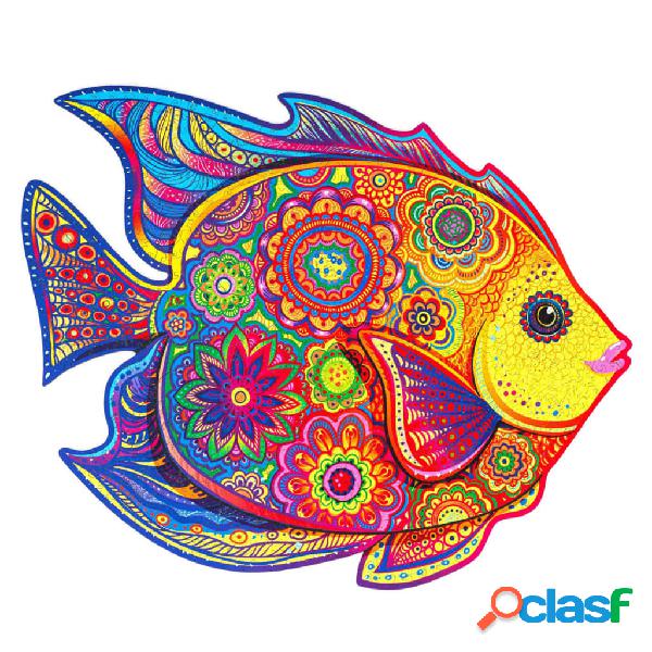 UNIDRAGON Rompecabezas Shining Fish 700 piezas madera