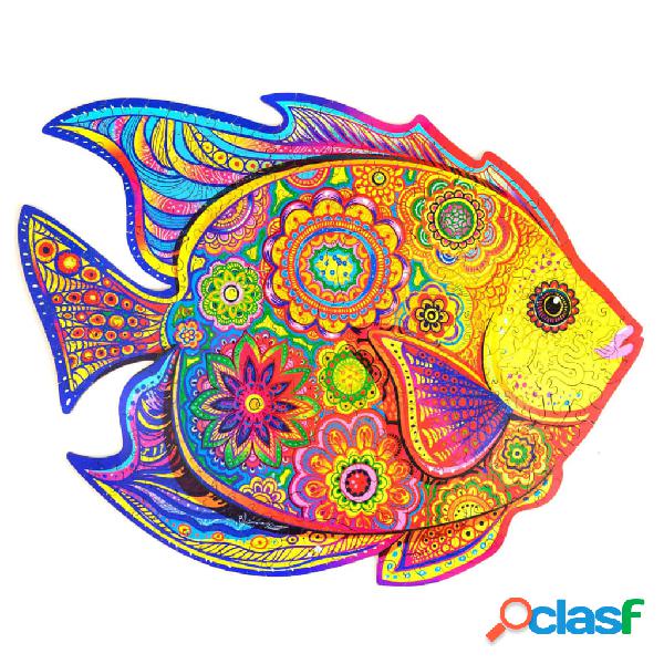 UNIDRAGON Rompecabezas Shining Fish de madera 331 piezas
