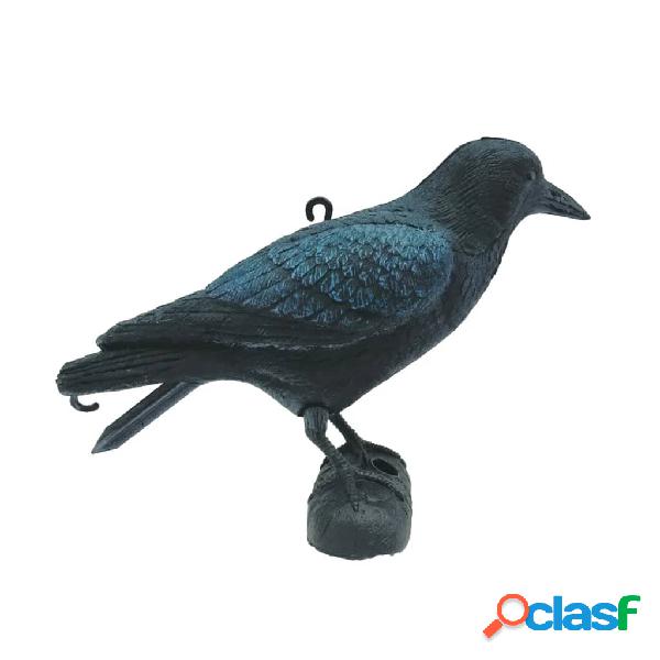 Ubbink Figura de animal cuervo negro 27 cm 1382523