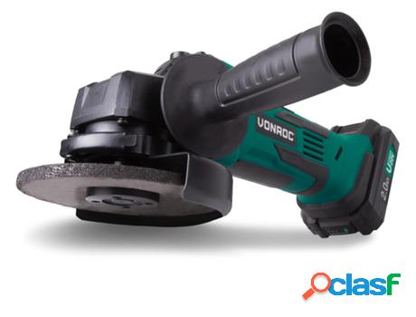VONROC Amoladora angular inalámbrica 115mm, VPower 20V –