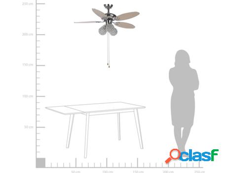Ventilador de Techo BELIANI Heilong (No - Plateado - No cm)