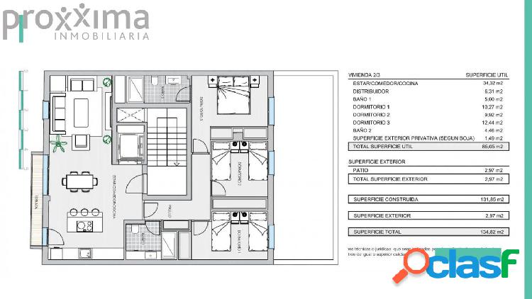 Vivienda de obra nueva en pleno coraz\xc3\xb3n de