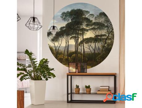 Wallart Papel De Parede Circular Umbrella Pines In Italy 190