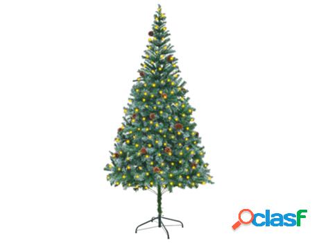 Árbol de Navidad VIDAXL con Luces LED y Piñas (Verde -