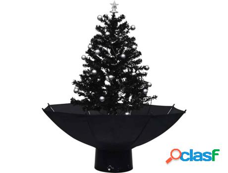 Árbol de Navidad VIDAXL con Nieve (Negro - 60x75 cm)