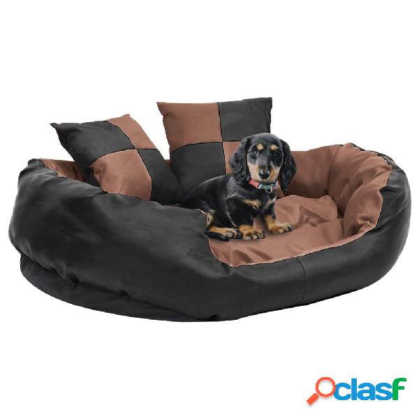 vidaXL Cojín para perro reversible y lavable negro y