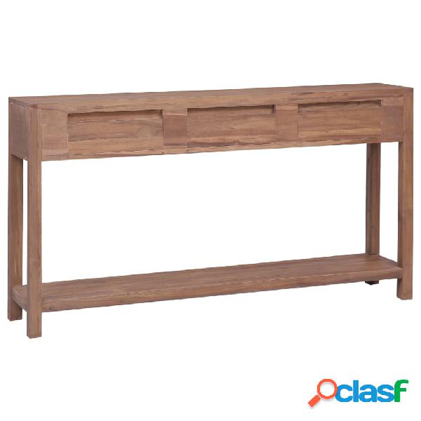 vidaXL Mesa consola de madera maciza de teca 145x30x80 cm