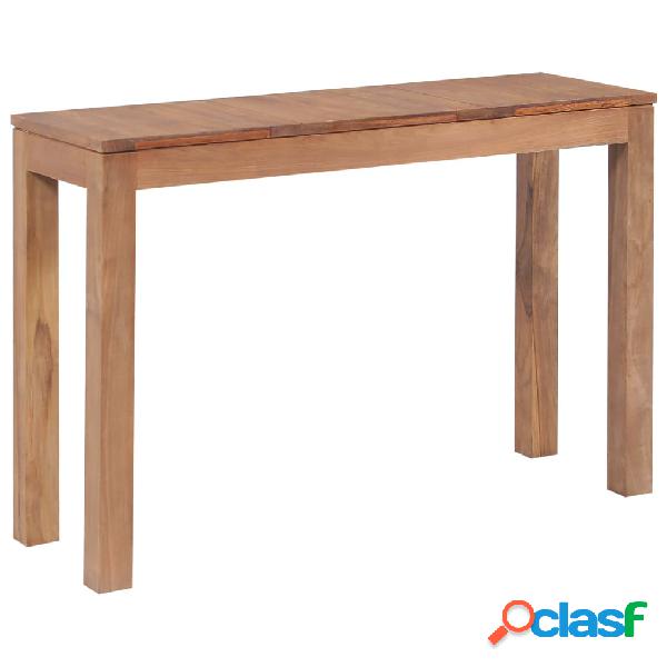 vidaXL Mesa consola de madera teca maciza acabado natural