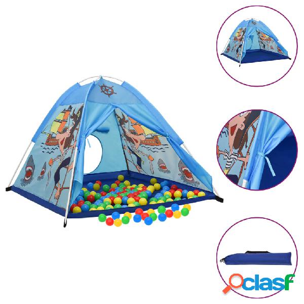 vidaXL Tienda de juegos para niños azul 120x120x90 cm