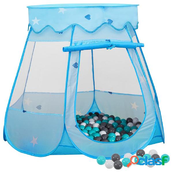 vidaXL Tienda de juegos para niños con 250 bolas azul